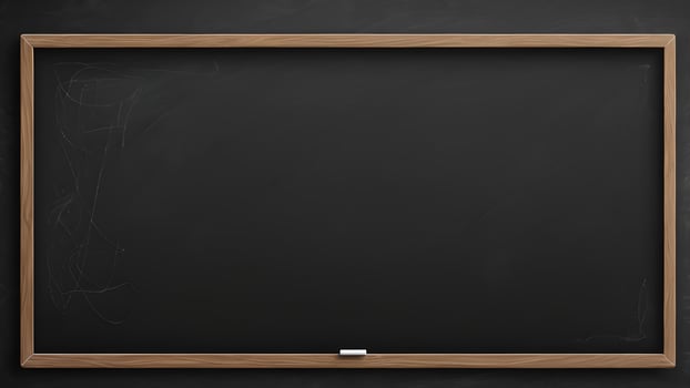 Blank Chalkboard with Wooden Frame photo