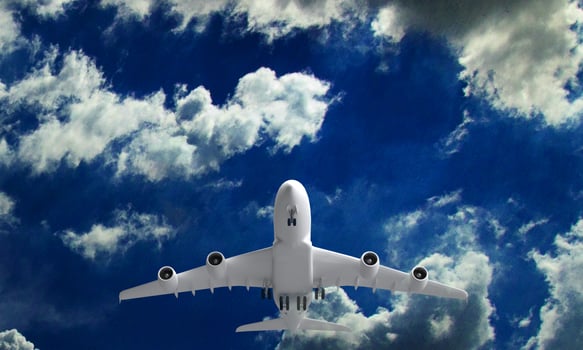 Airport wing fly blue sky cloudy white copy space background wallpaper copy space aeroplane plane blue sky cloudy white copy space travel trip tourism airline carrier vacation journey.3d render photo
