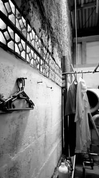 Monochrome photo background clothes hanger