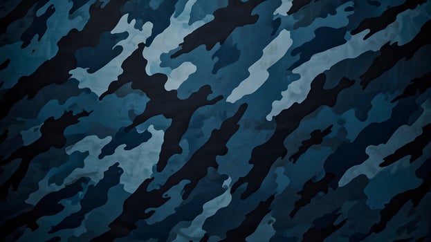Blue Abstract Camouflage Military Pattern photo