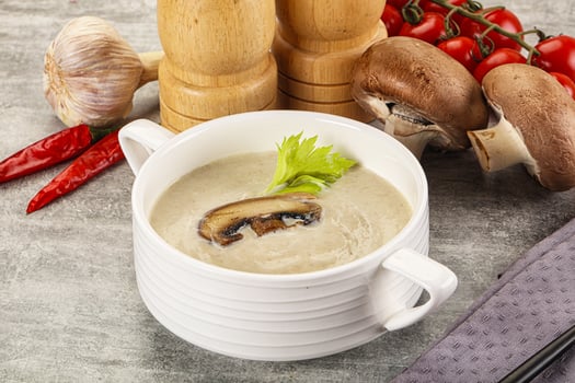 Delicous mushroom champignon cream soup photo