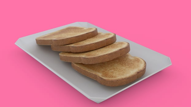 bread on plate with different different backgrounds 4k photos
