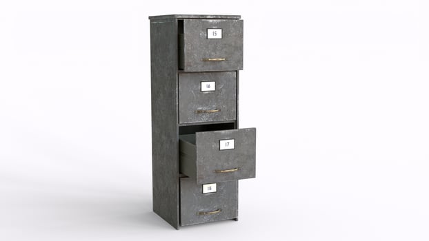 file cabinet and doors with white background photo