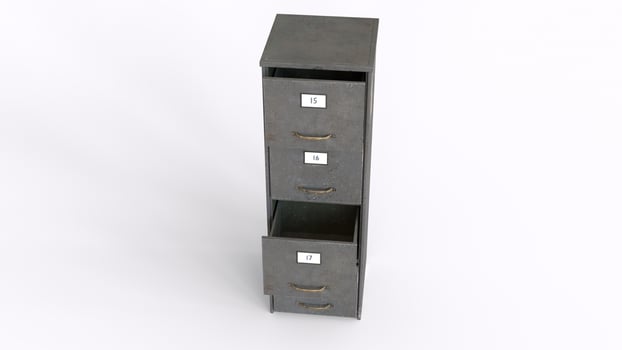 file cabinet and doors with white background photo