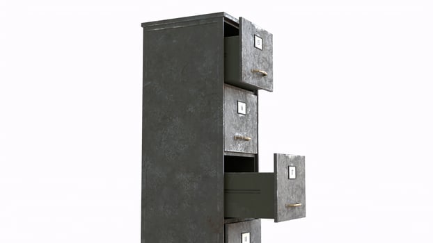file cabinet and doors with white background photo