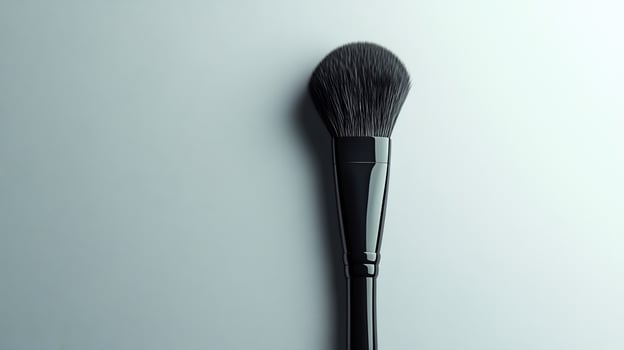 Makeup Brush Mockup White Background Perfect for Beauty Product Branding and Cosmetic Displays photo