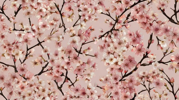 pink cherry blossom floral flower pattern background photo