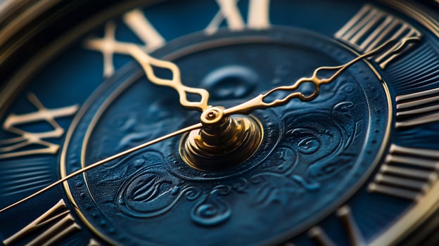 A close up of a clock photo