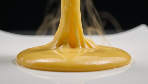 Melted cheese burst with flavorful splashes photo