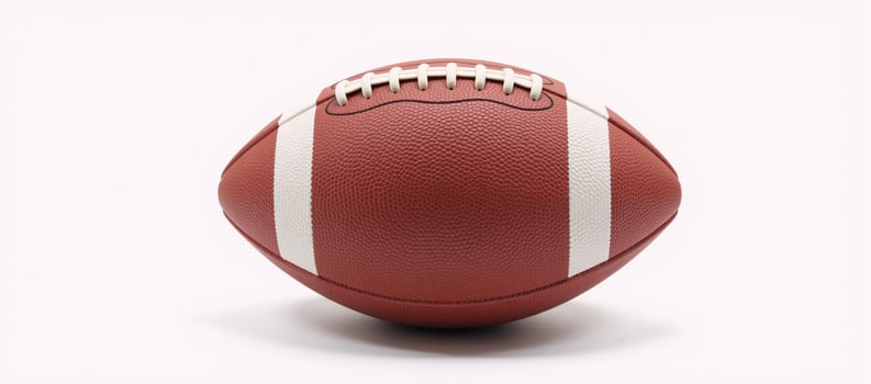 American football isolated on white background viewed from above photo