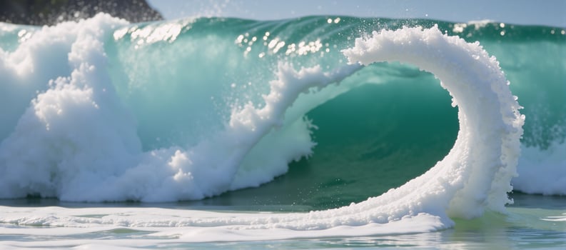 A water circle with a splashing foam wave eleven waves photo