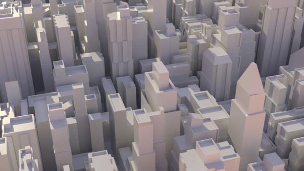 The city image for real estate or property concept 3d rendering. photo