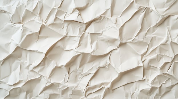 A white paper with a rough texture. The paper is torn and crumpled. photo