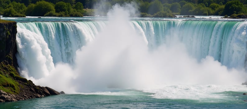 River scene showcases the significance of clean waters with flowing waterfalls and natural elements emphasizing its ecological importance Nature Water Splash Concept photo