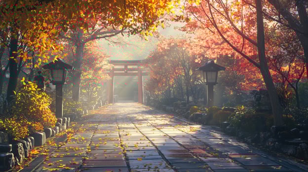 Autumn in Japanese Park photo
