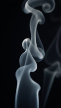 Smoky scene with dark backdrop photo