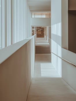 Modern Minimalist Interior Style Featuring Elegant Gray Textures and Tones. Photo of interior space with a sleek and modern aesthetics
