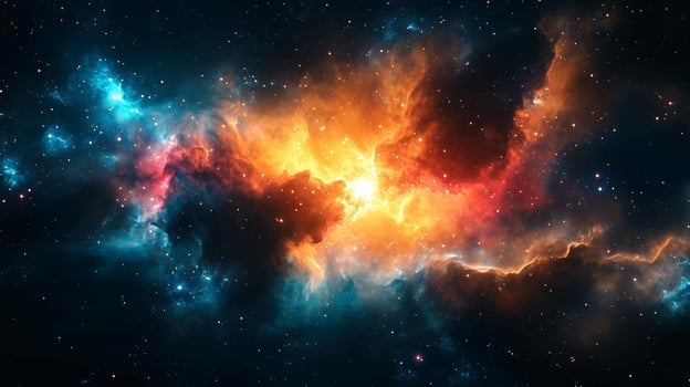Colorful space galaxy cloud nebula. Stary night cosmos. Universe science astronomy. Supernova background wallpaper photo