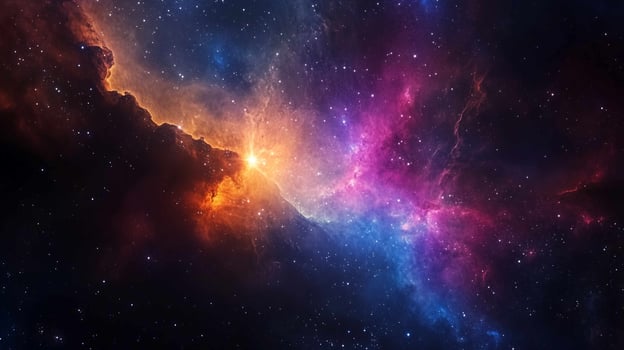 Colorful space galaxy cloud nebula. Stary night cosmos. Universe science astronomy. Supernova background wallpaper photo