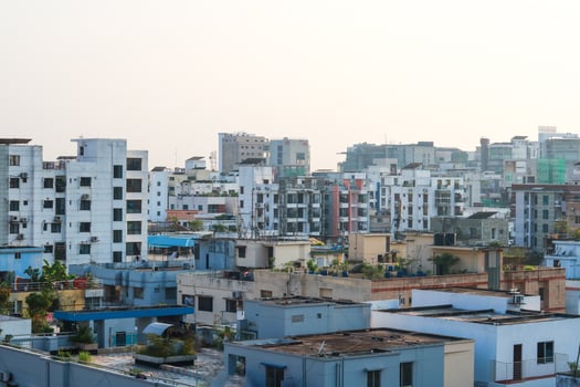 Cityscape view of Dhaka city, Bangladesh, Asia photo