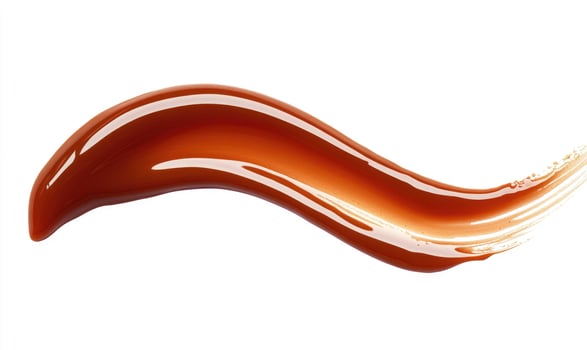 A brown liquid is flowing down a long, curvy line photo