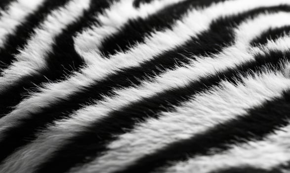 A close up of a zebra's fur with black and white stripes photo