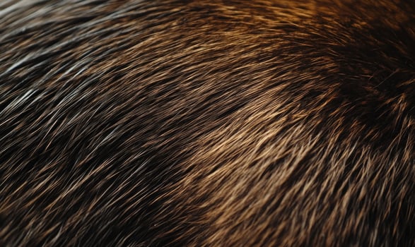 The fur of a brown animal is shown in detail, with the texture photo