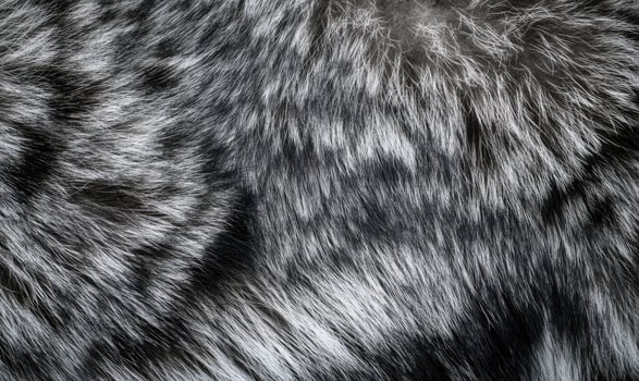 A close up of a fur texture with a black and white color scheme photo