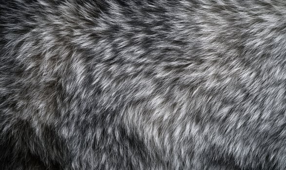 The fur is grey and has a lot of texture photo