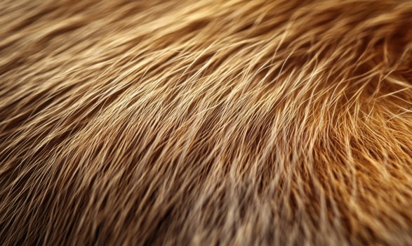 The fur of a brown animal is shown in detail, with the texture photo