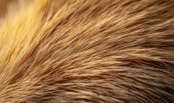 The fur of a brown animal is shown in detail, with the texture photo