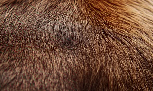 The fur of a brown animal is shown in detail, with the texture photo