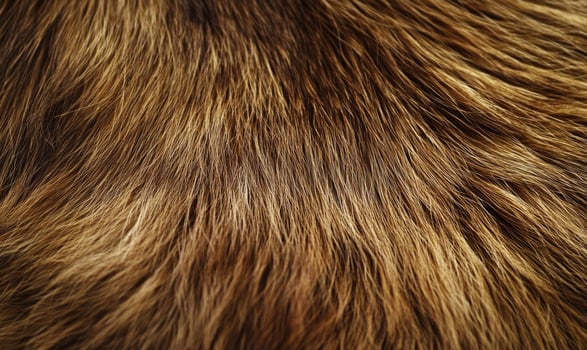 The fur of a brown animal is shown in detail, with the texture photo