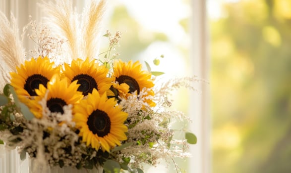 A bouquet of yellow flowers with a white background photo
