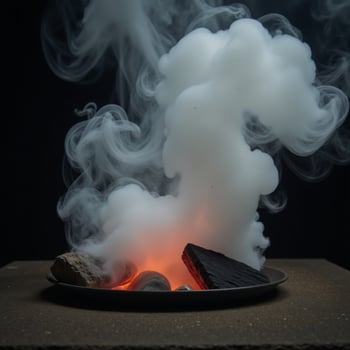 Smoky scene with no light source present photo