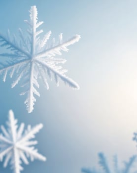 Snowflakes on a blue background photo