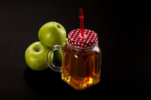 Fresh sweet natural apple juice photo