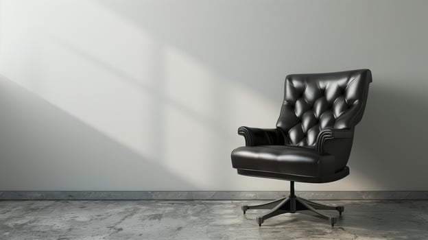 Leader black armchair professional business for career opportunity copy space white room photo