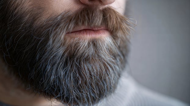 A close up of a man with a beard photo