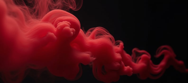 Red abstract misty fog against a black backdrop Aromatherapy theme smokestaged studio textured overlay photo