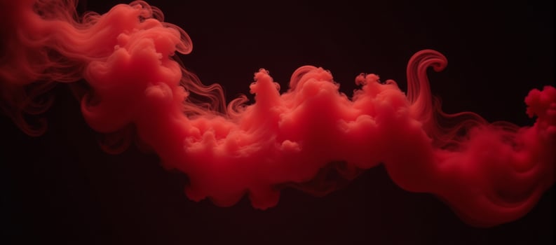Abstract red misty fog on an isolated black backdrop evokes the texturerich atmosphere of smoke stages captures the essence of aromatherapy through visual storytelling Smoky Aroma Studio photo