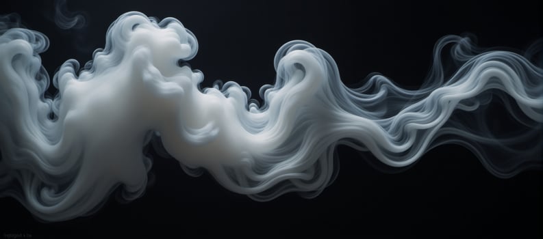 Abstract paranormal misty smoke against an isolated black backdrop textured with overlay effects to create eerie cloudlike forms for movie scene imagery photo