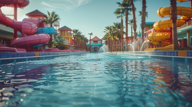 Thrilling Water Slide at a Water Park photo
