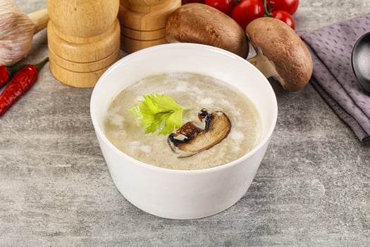 Delicous mushroom champignon cream soup photo