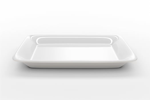 3D rendered white blank advertising plate on a white background photo