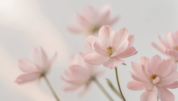 Soft Pink Flowers in a Dreamy Background. photo