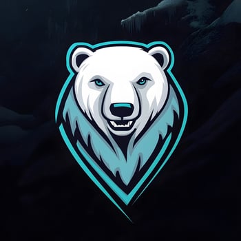Creative Polar Bear Logo mascot icon for esport photo