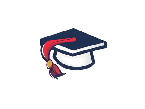 Isolated Mortarboard Graduation cap logo graduate college icon photo