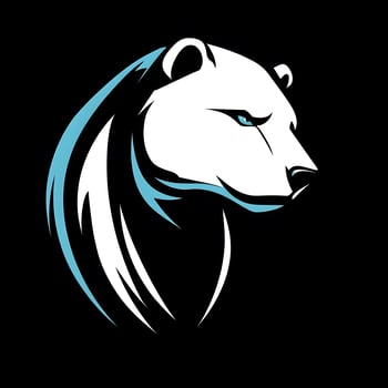 Creative Polar Bear Logo mascot icon for esport photo