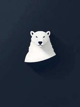 White Polar Bear Logo mascot icon for esport photo
